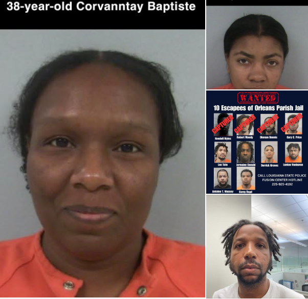 Corvanntay Baptiste and Cortnie Harris Arrested in Louisiana Jailbreak Case Involving Corey Boyd, Sterling Williams, and Ten Escaped Inmates